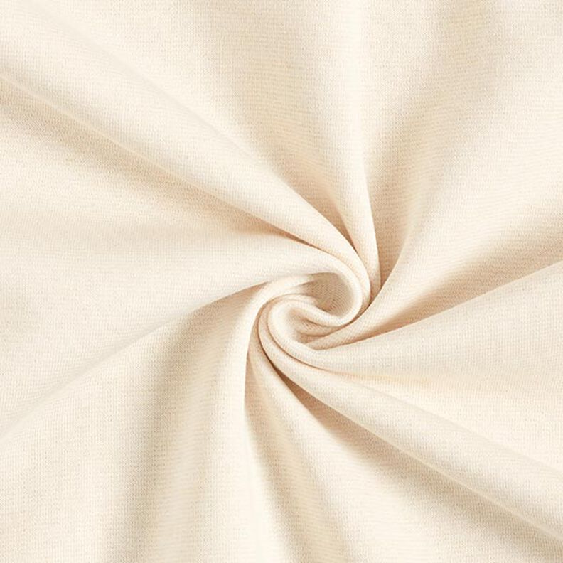 Brushed Sweatshirt Fabric plain Lurex – offwhite/gold,  image number 1