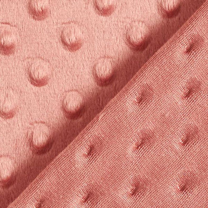 Cosy Fleece Embossed Dots – dusky pink,  image number 4
