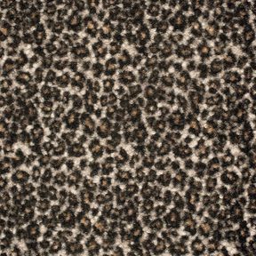 Knitted Bouclé Leopard – black/fawn, 