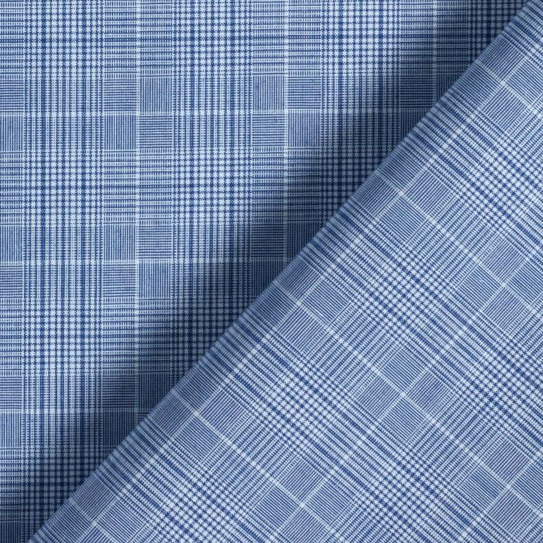 Shirt fabric fine checks – white/denim blue, image number 4