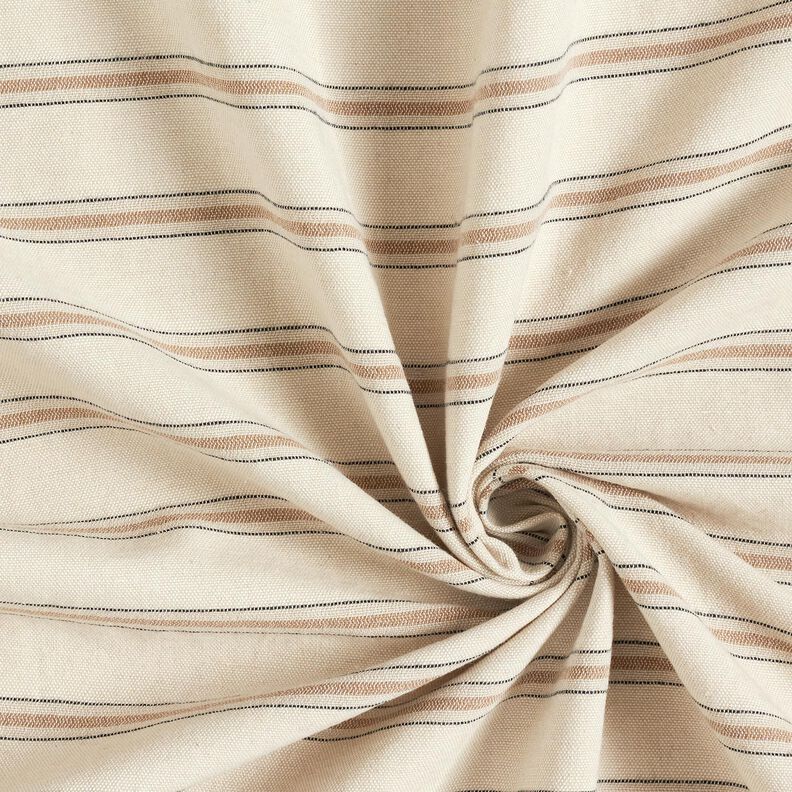 Cotton blend pinstripe shirt fabric – beige/dune, image number 3