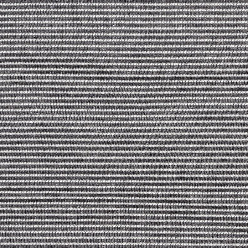 Fine Knit Narrow Stripes – antique silver/white,  image number 1