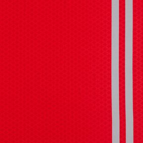 French Terry Border fabric emergency doctor outfit – red/silver grey, 