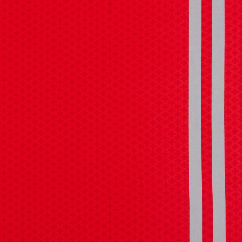 French Terry Border fabric emergency doctor outfit – red/silver grey, image number 1