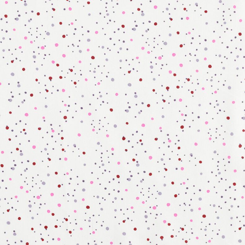 Cotton Poplin colourful dots – ivory/purple,  image number 1