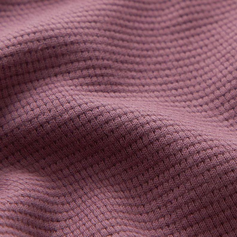 Mini Cotton waffle jersey Plain – aubergine,  image number 3