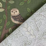 Decor Fabric Half Panama Forest owls – dark green/chocolate,  thumbnail number 4