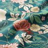 Decor Fabric Jacquard vintage flowers – petrol/dark red,  thumbnail number 2