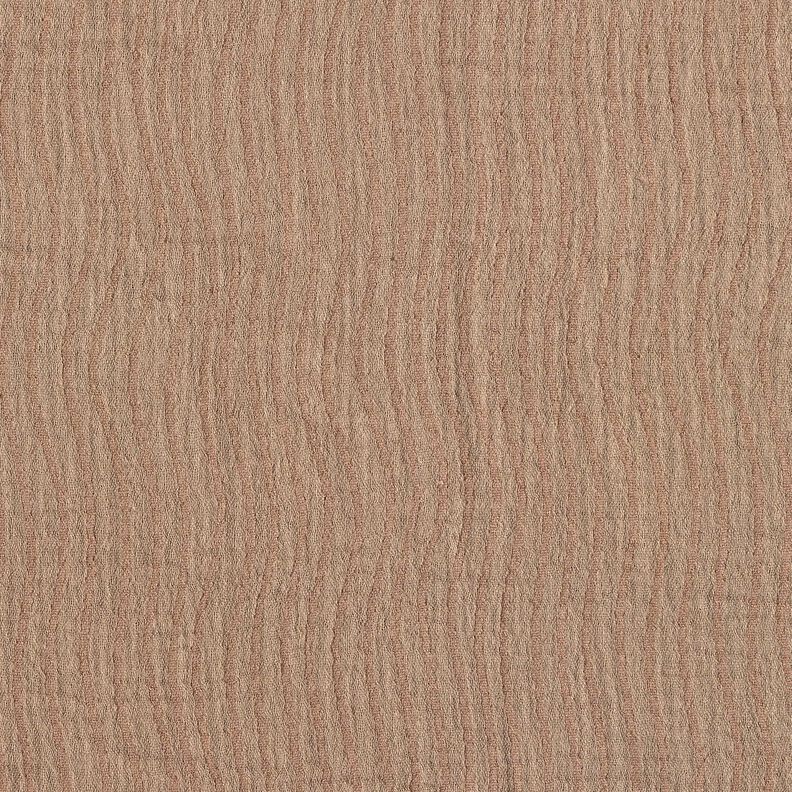 Linen Cotton Blend Jacquard Wave Pattern – medium brown,  image number 5