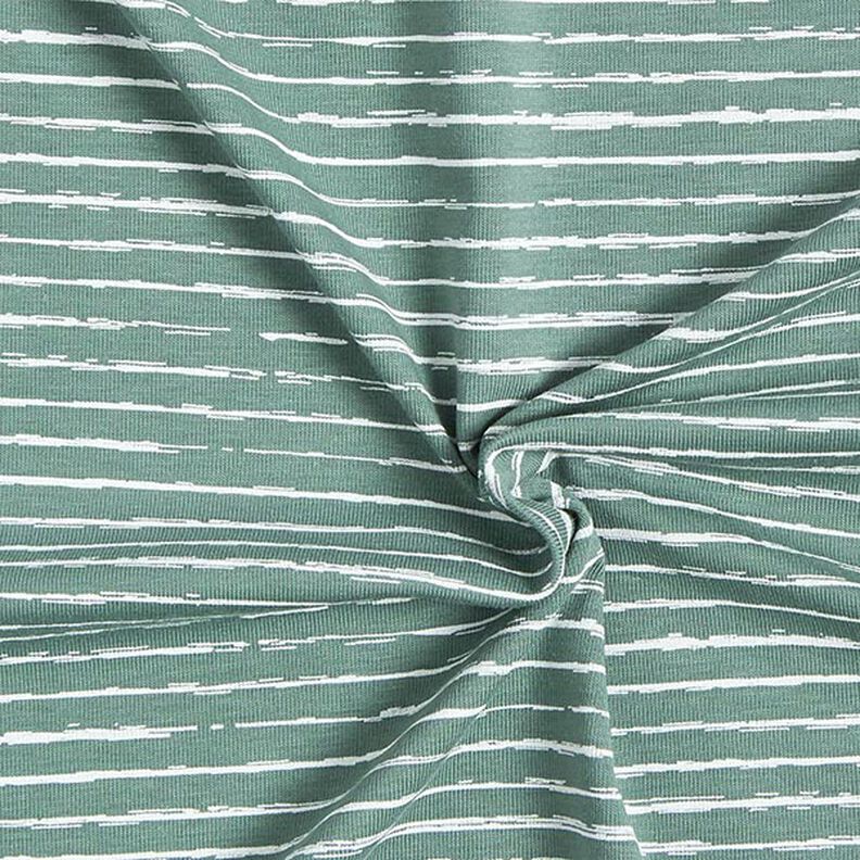 Cotton Jersey Scribble Stripes – reed,  image number 3