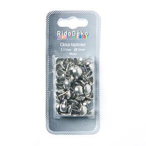 Upholstery Tacks [ 17 mm | 50 Stk.] - silver metallic, 