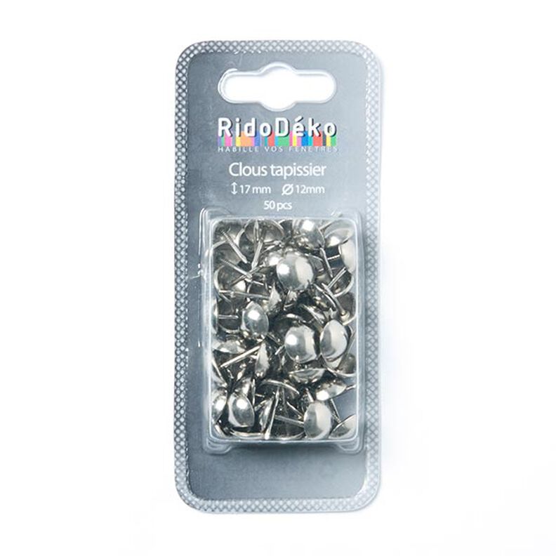 Upholstery Tacks [ 17 mm | 50 Stk.] - silver metallic,  image number 1