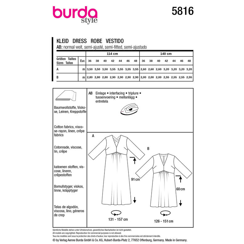 Dress | Burda 5816 | 36-48,  image number 9