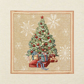 Decorative Panel Tapestry Fabric Fir Tree – carmine/light beige, 