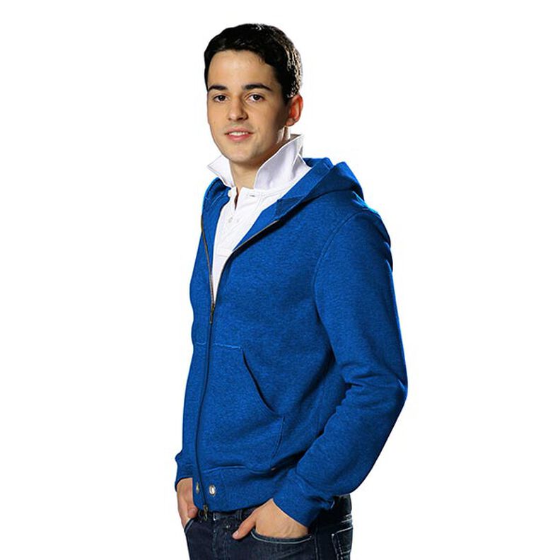 Light Cotton Sweatshirt Fabric Plain – royal blue,  image number 5