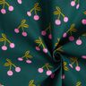 Coated Cotton cute cherries – dark green,  thumbnail number 3