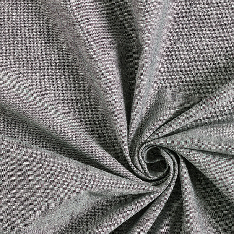 Cotton Linen Blend Mottled – black,  image number 1