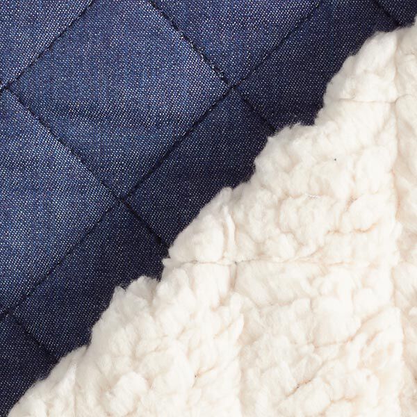 Denim Teddy Quilted Fabric | by Poppy – denim blue,  image number 4