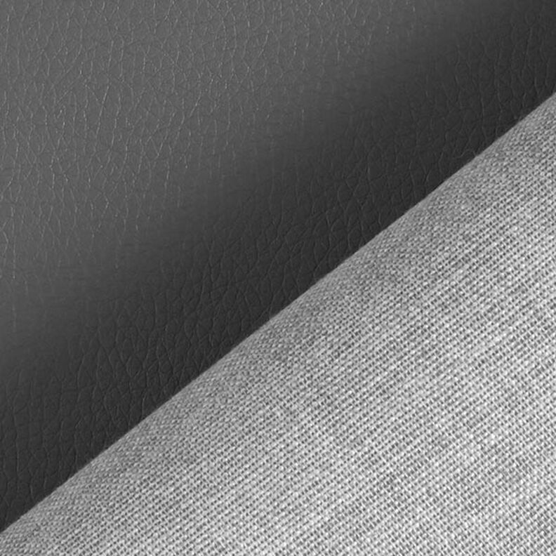 Upholstery Fabric imitation leather natural look – dark grey,  image number 3