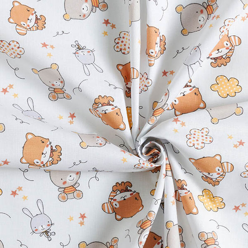 Cretonne Bunnies and Bears – misty grey,  image number 3