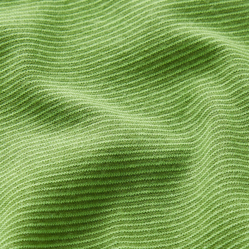 Ribbing Tubular fabric narrow stripes – apple green/pine,  image number 2