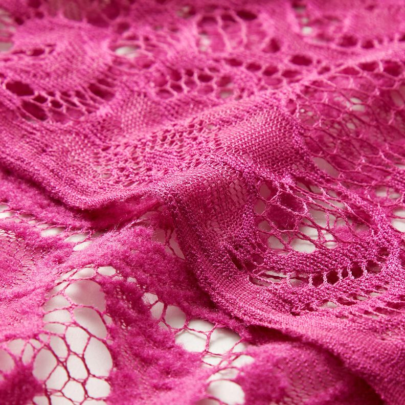 Bouclé lace flowers – intense pink,  image number 5