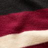 Knitted fabric wide stripes – burgundy/beige,  thumbnail number 3