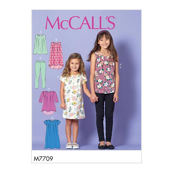 Girls' Tops, Dresses | Leggings, McCalls 7709 | 7 - 14,  image number 1