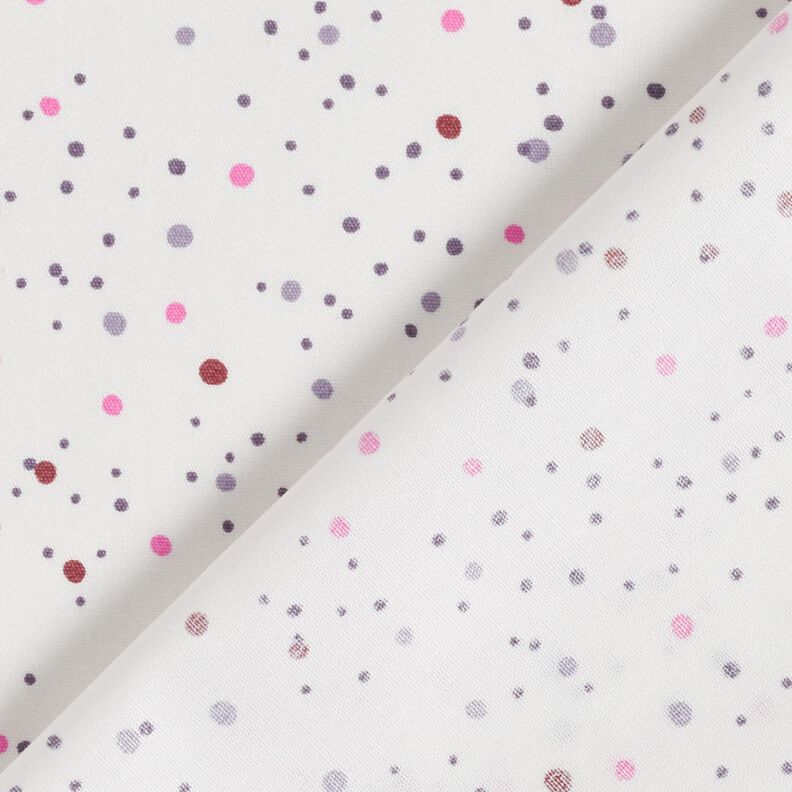 Cotton Poplin colourful dots – ivory/purple,  image number 4