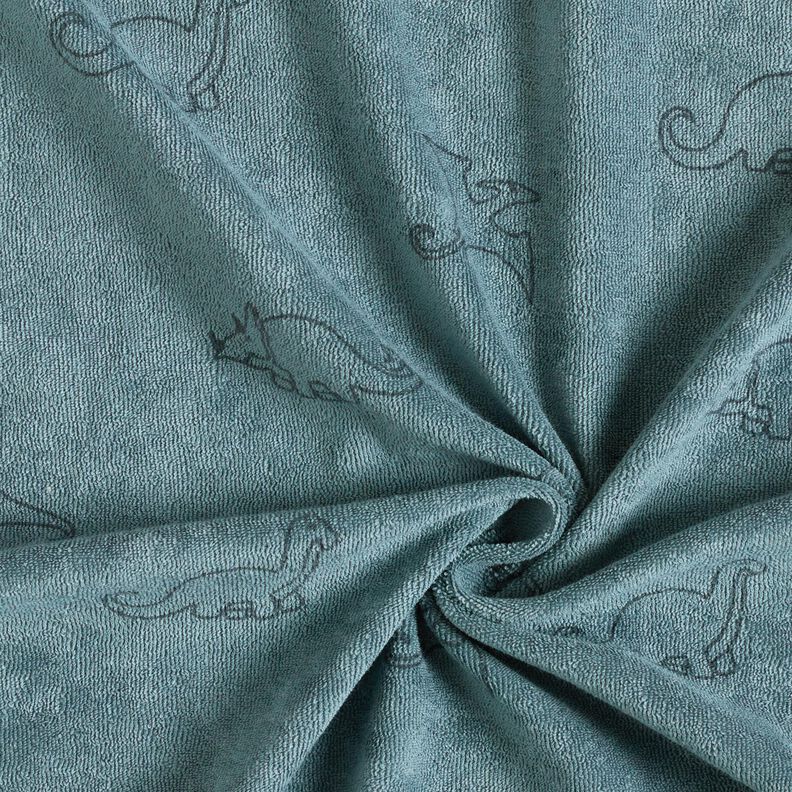 terry cloth jersey Dinosaurs – dove blue,  image number 3