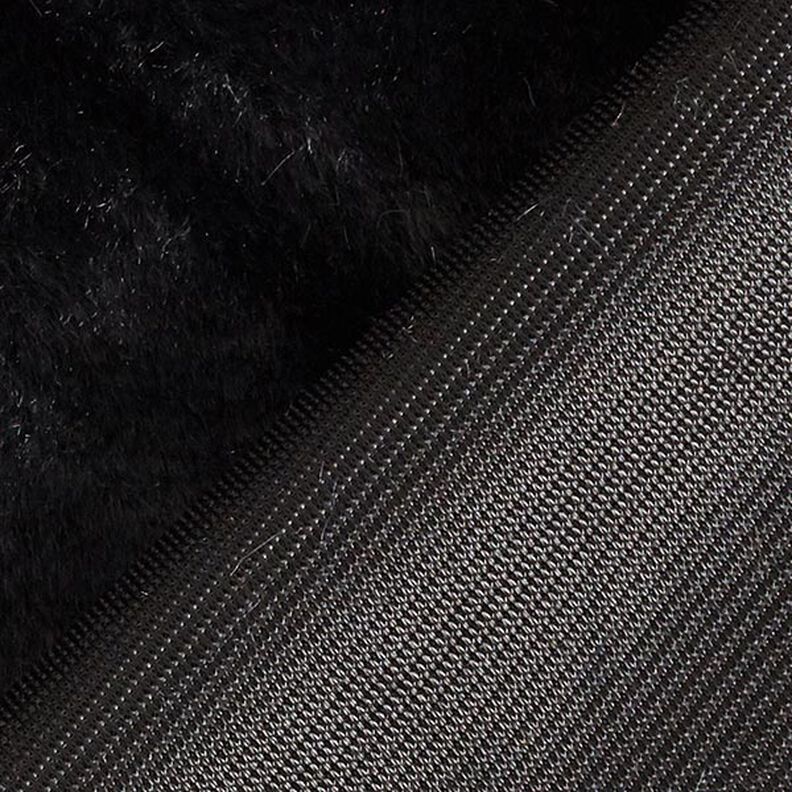 Plain faux fur – black, image number 3