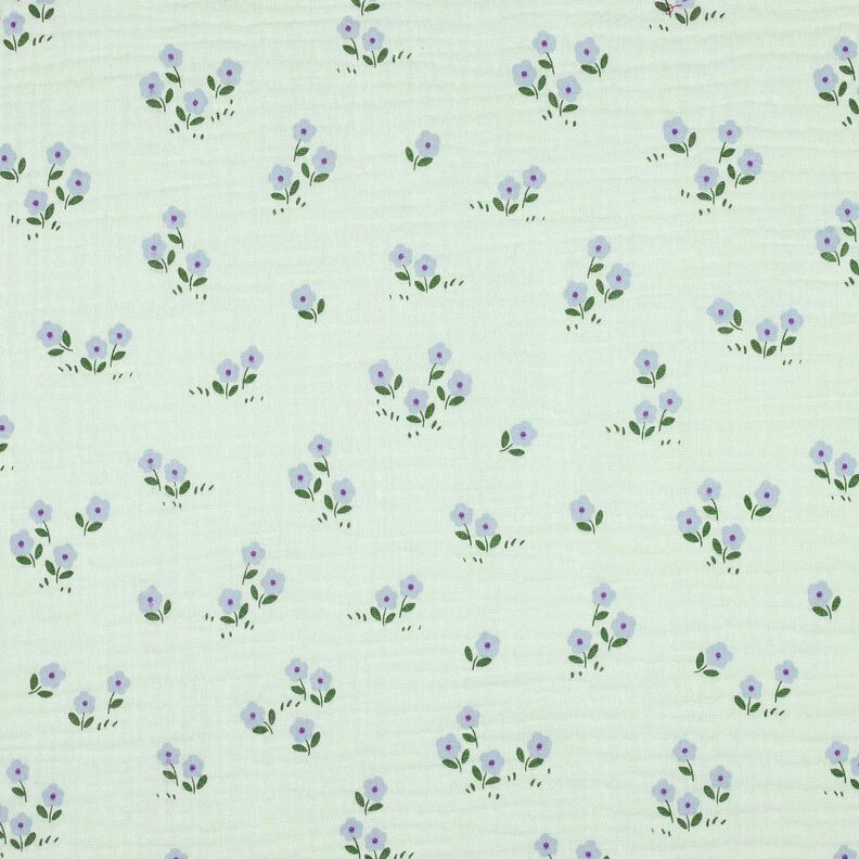 Double Gauze/Muslin Little flowers | Poppy Fabrics – pale mint,  image number 1
