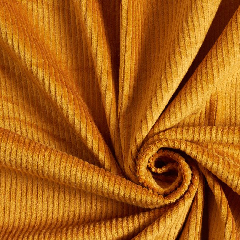 Stretchy wide corduroy – curry yellow,  image number 1