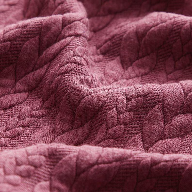 Cabled Cloque Jacquard Jersey – raspberry,  image number 2