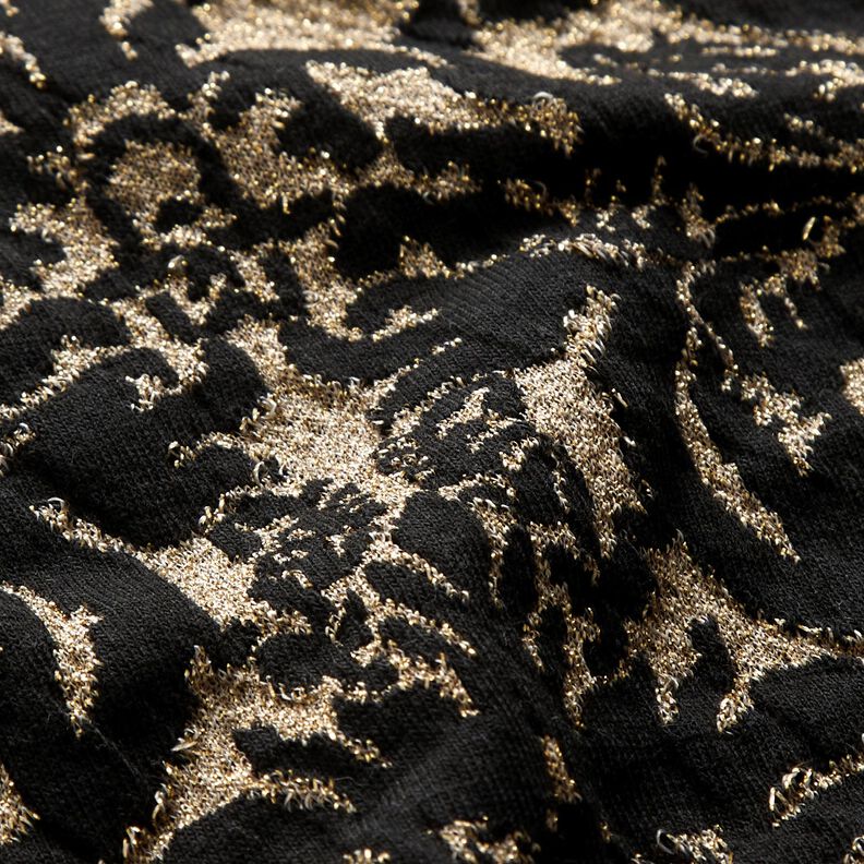 jacquard jersey ornaments – metallic gold/black,  image number 3