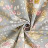 Decor Fabric Half Panama Flower Garden – dove blue/pink,  thumbnail number 3