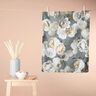 Half Panama Decor Fabric Dahlias – grey/cream,  thumbnail number 6