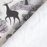 Brushed Sweatshirt Fabric abstract woodland animals Digital Print – misty grey,  thumbnail number 5