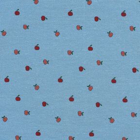 Cotton Jersey small apples – denim blue, 
