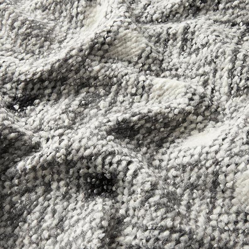 Large Diamonds Wool Blend Bouclé Knit – grey,  image number 2