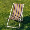 Outdoor Deckchair fabric Longitudinal stripes 44 cm – caramel/blue,  thumbnail number 4