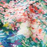 Decor Fabric Canvas Painted Flowers – green/pink,  thumbnail number 3