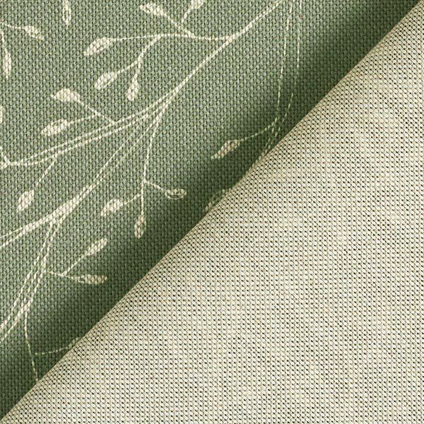 Decorative fabric half Panama delicate branches – light olive,  image number 4