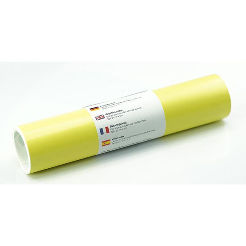 Self-adhesive vinyl foil matte [21cm x 3m] – light yellow,  image number 1