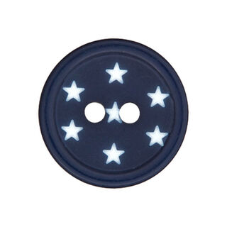 Star Plastic Button – navy blue, 
