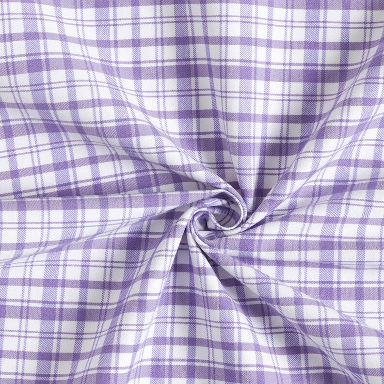 Cotton Stretch Check – white/lavender,  image number 4