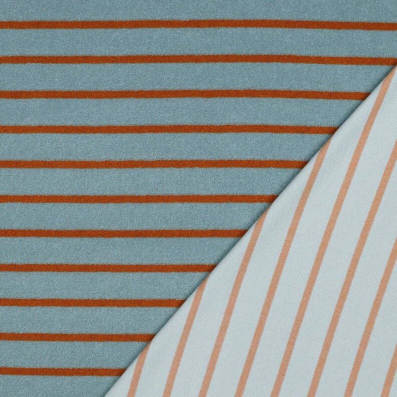 terry cloth jersey Stripes | Poppy Fabrics – dove blue/copper,  image number 4