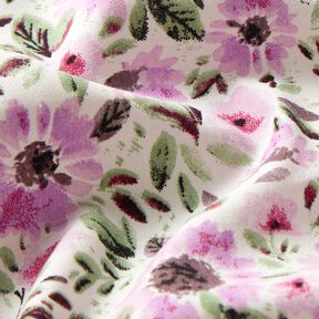 Sea of flowers cotton poplin – pastel violet/white, 