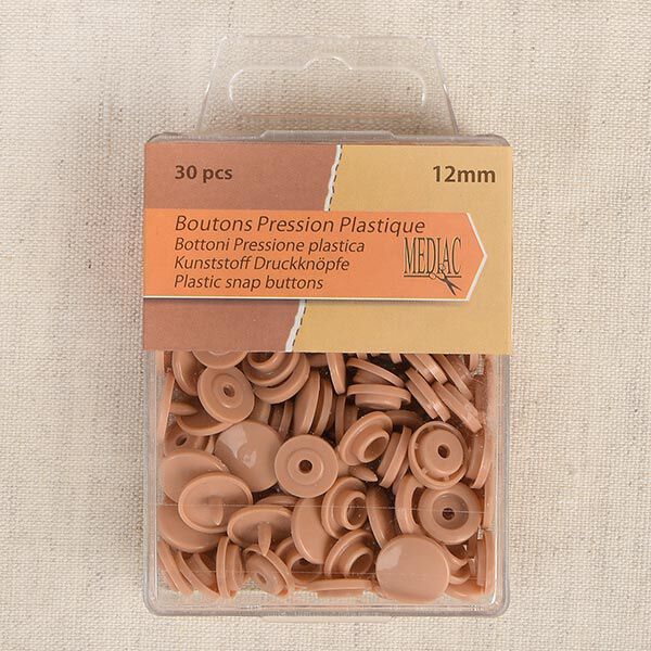 Press Fasteners [ 30 pieces / Ø12 mm   ] – beige,  image number 1