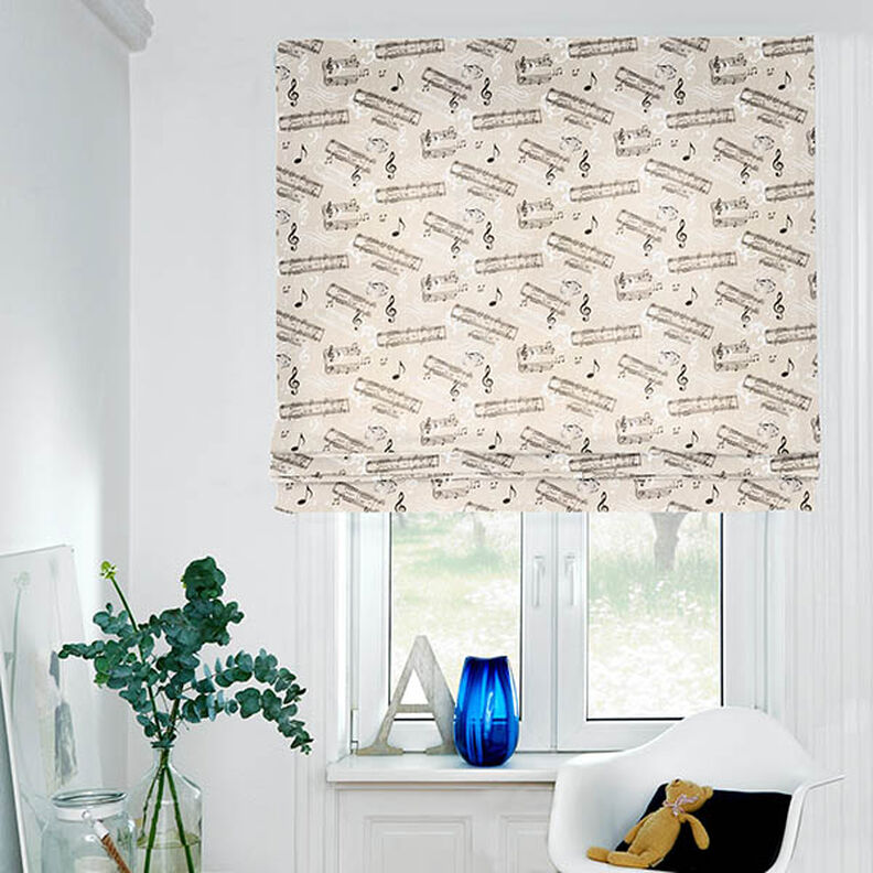 Decor Fabric Half Panama musical – black/natural,  image number 6